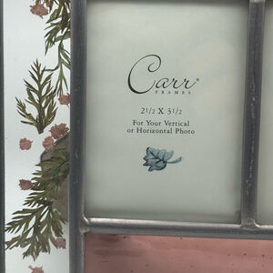 Carr Frames Photo Frame Pink White Stained Glass 2 1/2 X 3 1/2